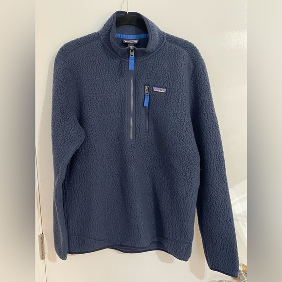 Patagonia, Fleece Pullover, Navy, Medium - Picture 4 of 5